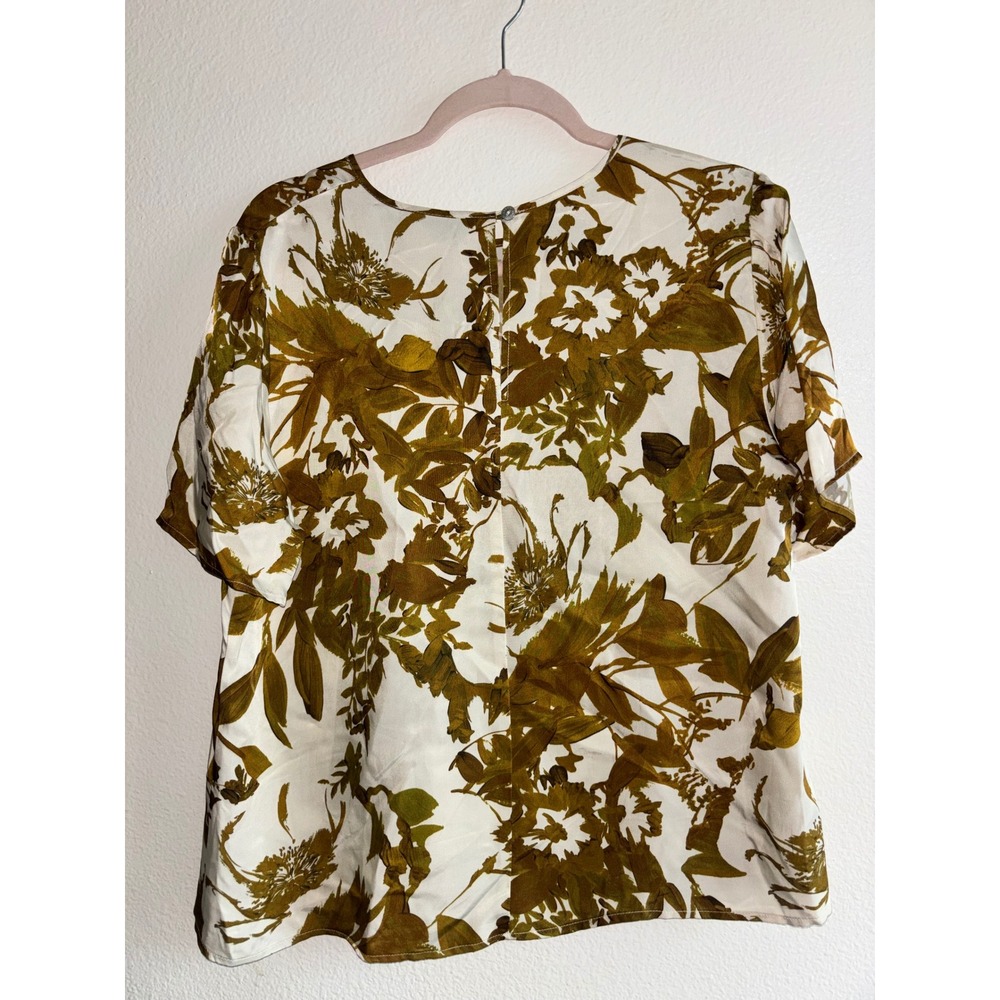 Amour vert floral mustard top women size L NWT - Picture 6 of 6